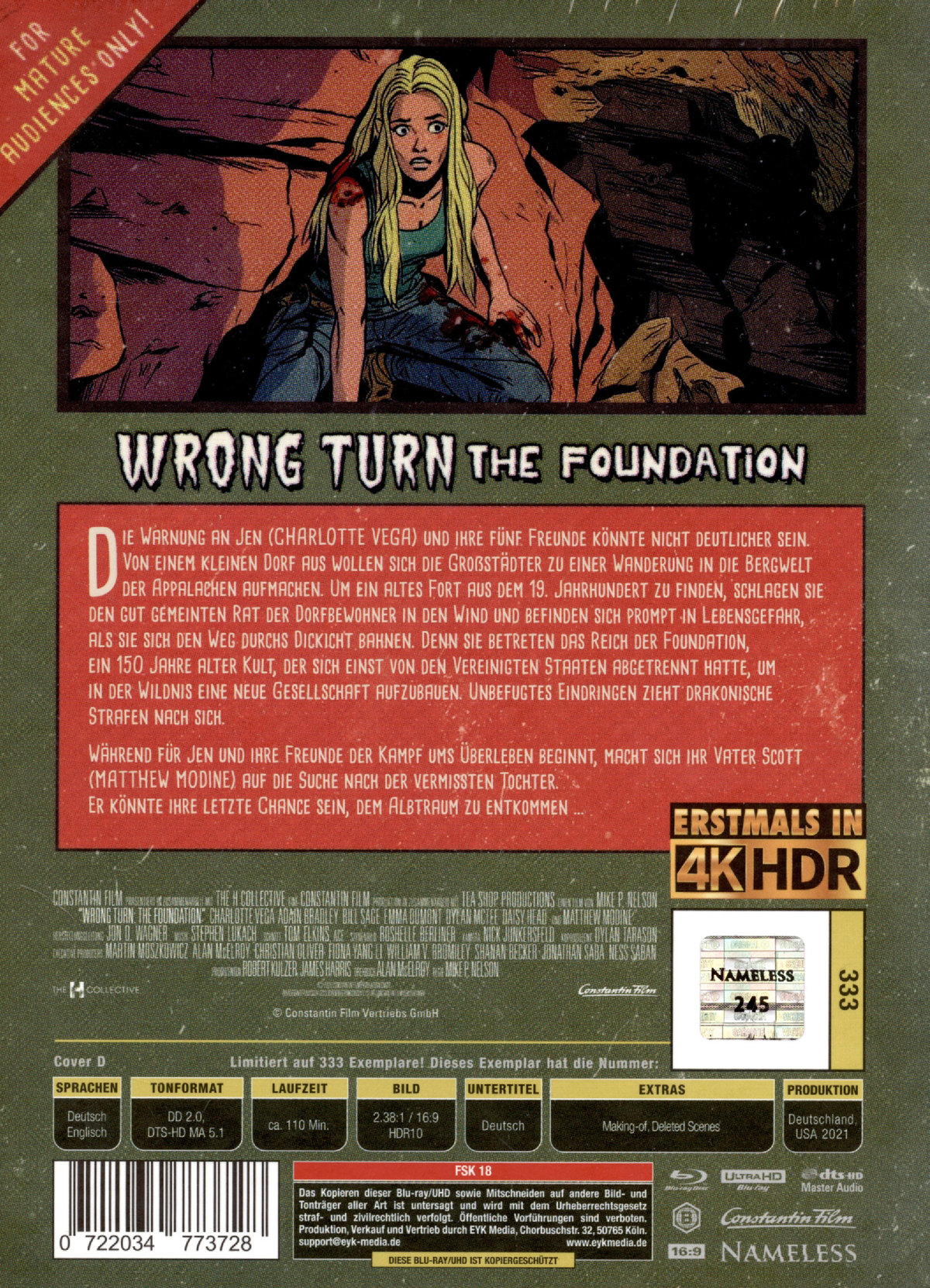 Wrong Turn 7 - Uncut Mediabook Edition  (4K Ultra HD+blu-ray) (D)