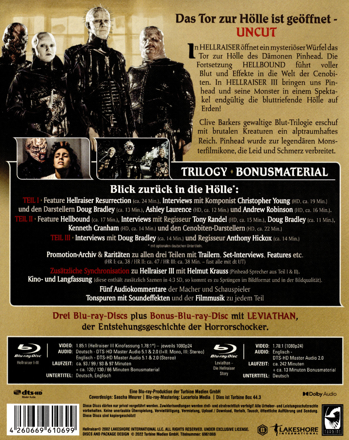 Hellraiser Trilogy - Uncut Edition (blu-ray)