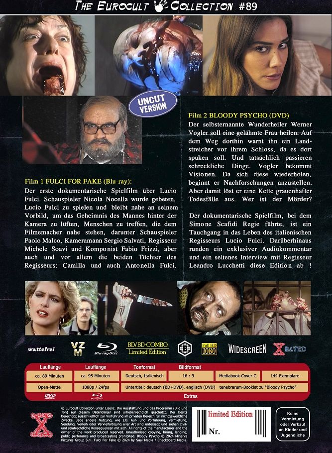 Fulci for Fake / Bloody Psycho - Uncut Mediabook Edition  (DVD+blu-ray) (C)