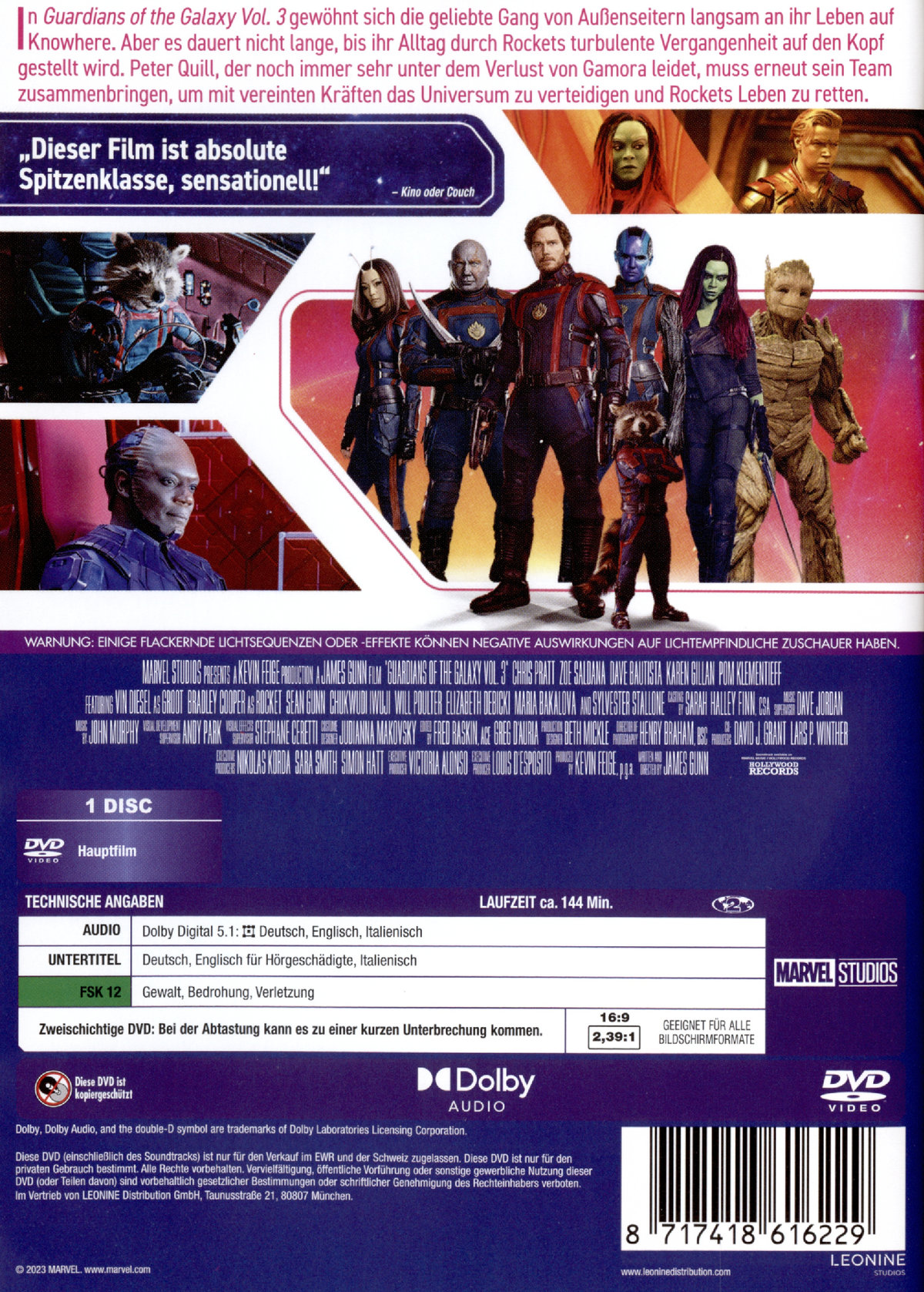 Guardians of the Galaxy Vol. 3  (DVD)