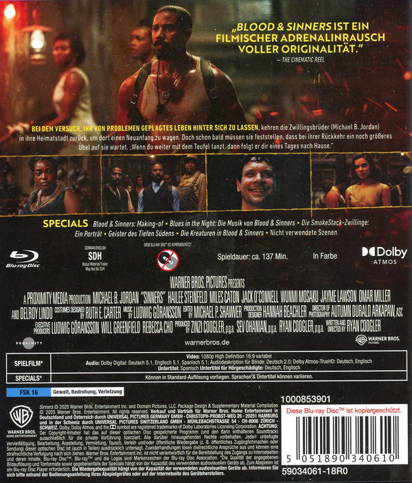 Blood & Sinners  (Blu-ray Disc)