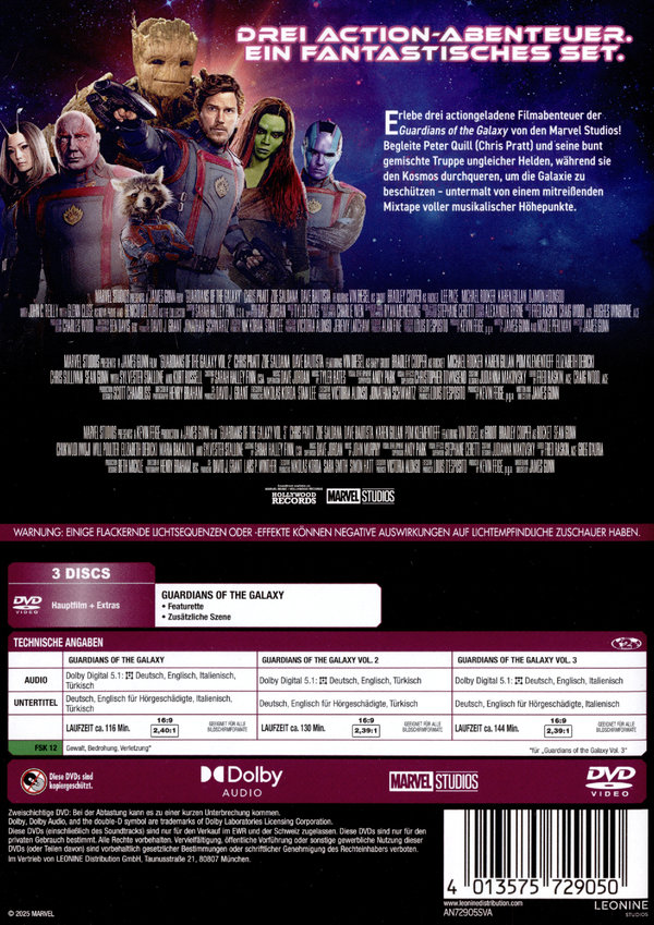 Guardians of the Galaxy -  3-Movie Collection   [3 DVDs]  (DVD)