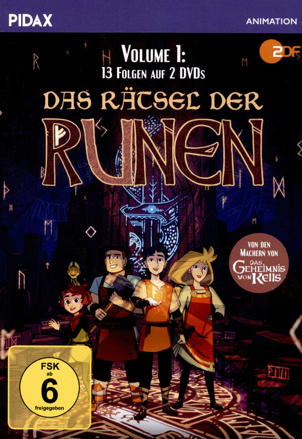 Das Rätsel der Runen, Vol. 1 (überarbeitete Fassung) / Die ersten 13 Folgen der Fantasy-Zeichentrickserie von den Machern von DAS GEHEIMNIS VON KELLS (Pidax Animation)  [2 DVDs]  (DVD)