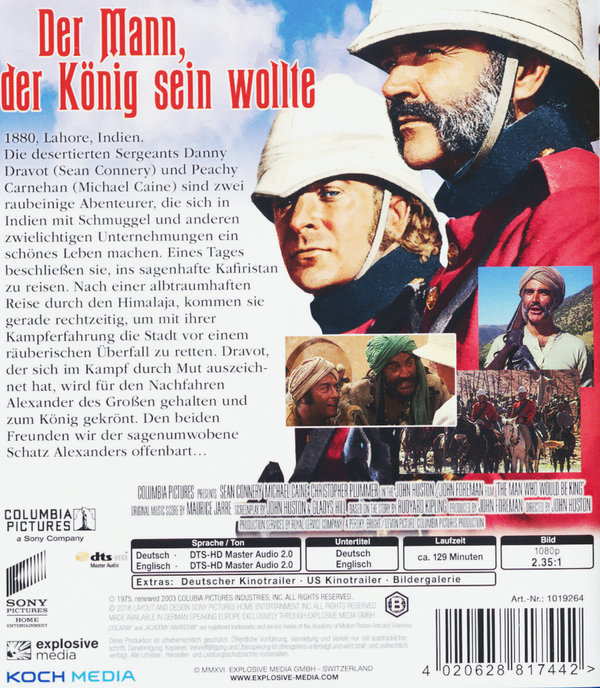Mann der König sein wollte, Der (blu-ray)
