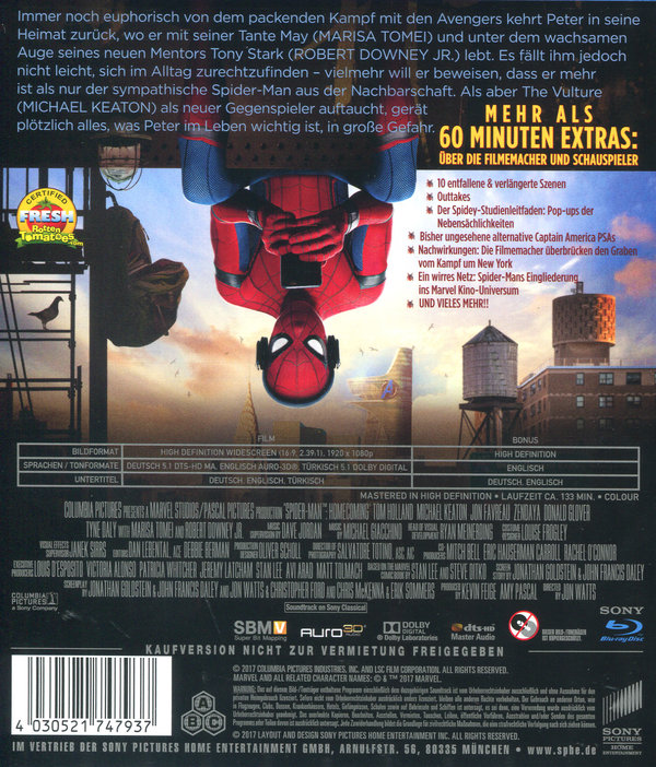 Spider-Man: Homecoming  (Blu-ray Disc)