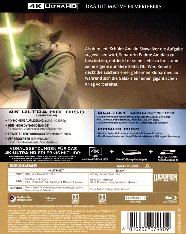Star Wars Episode 2 - Angriff der Klonkrieger (4K Ultra HD)