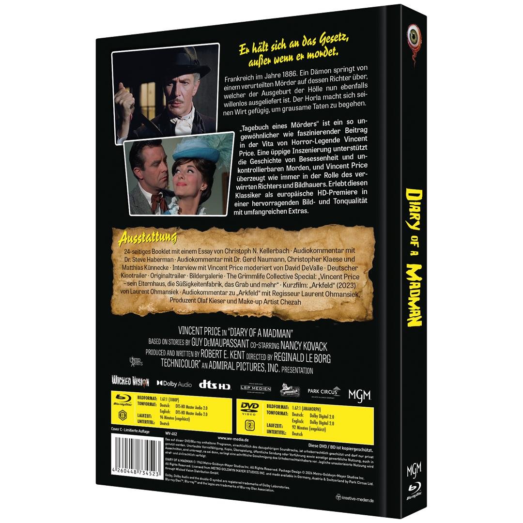 Tagebuch eines Mörders - Uncut Mediabook Edition  (DVD+blu-ray) (C)
