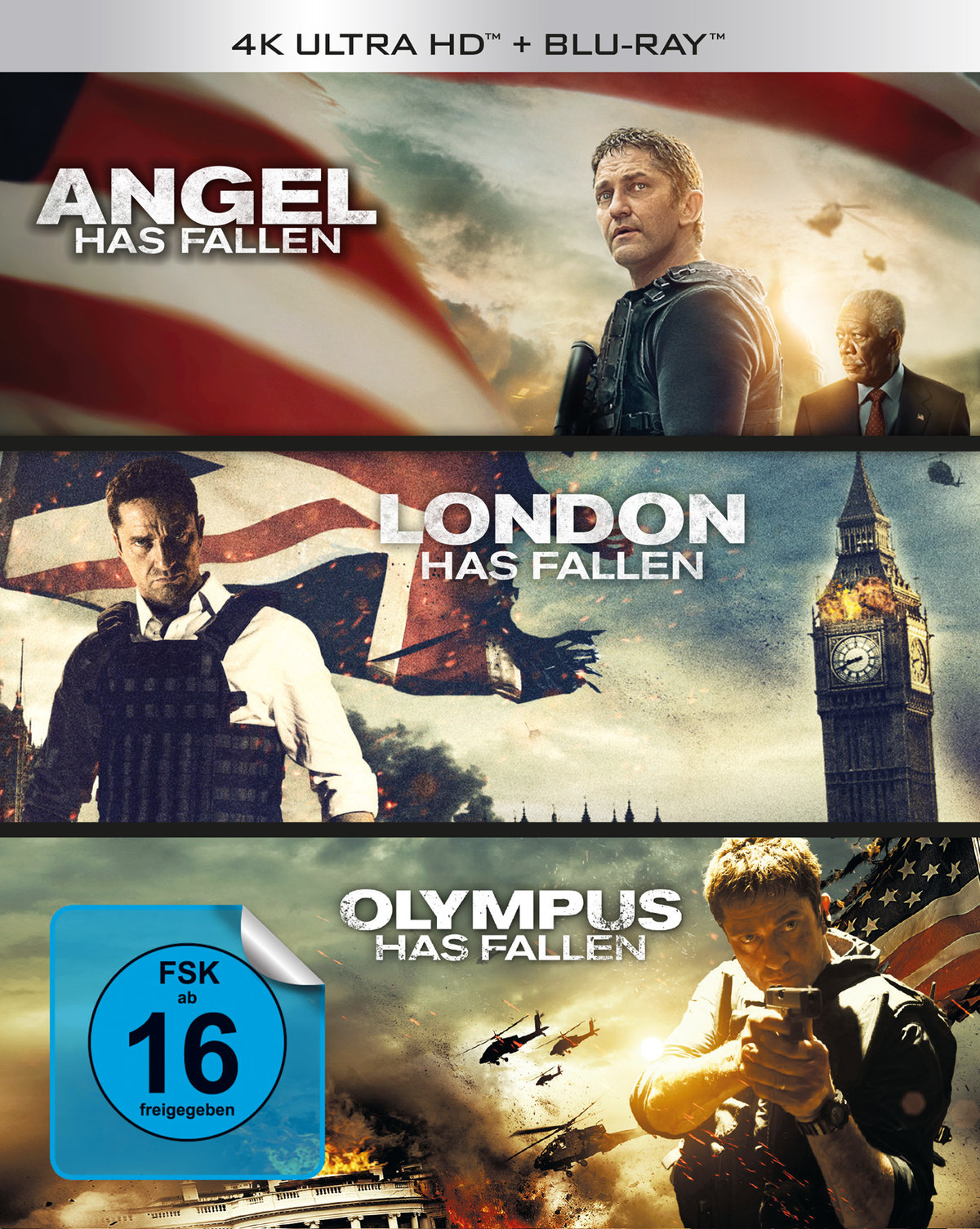 Olympus Has Fallen/London Has Fallen/Angel Has Fallen (4K Ultra HD+blu-ray)