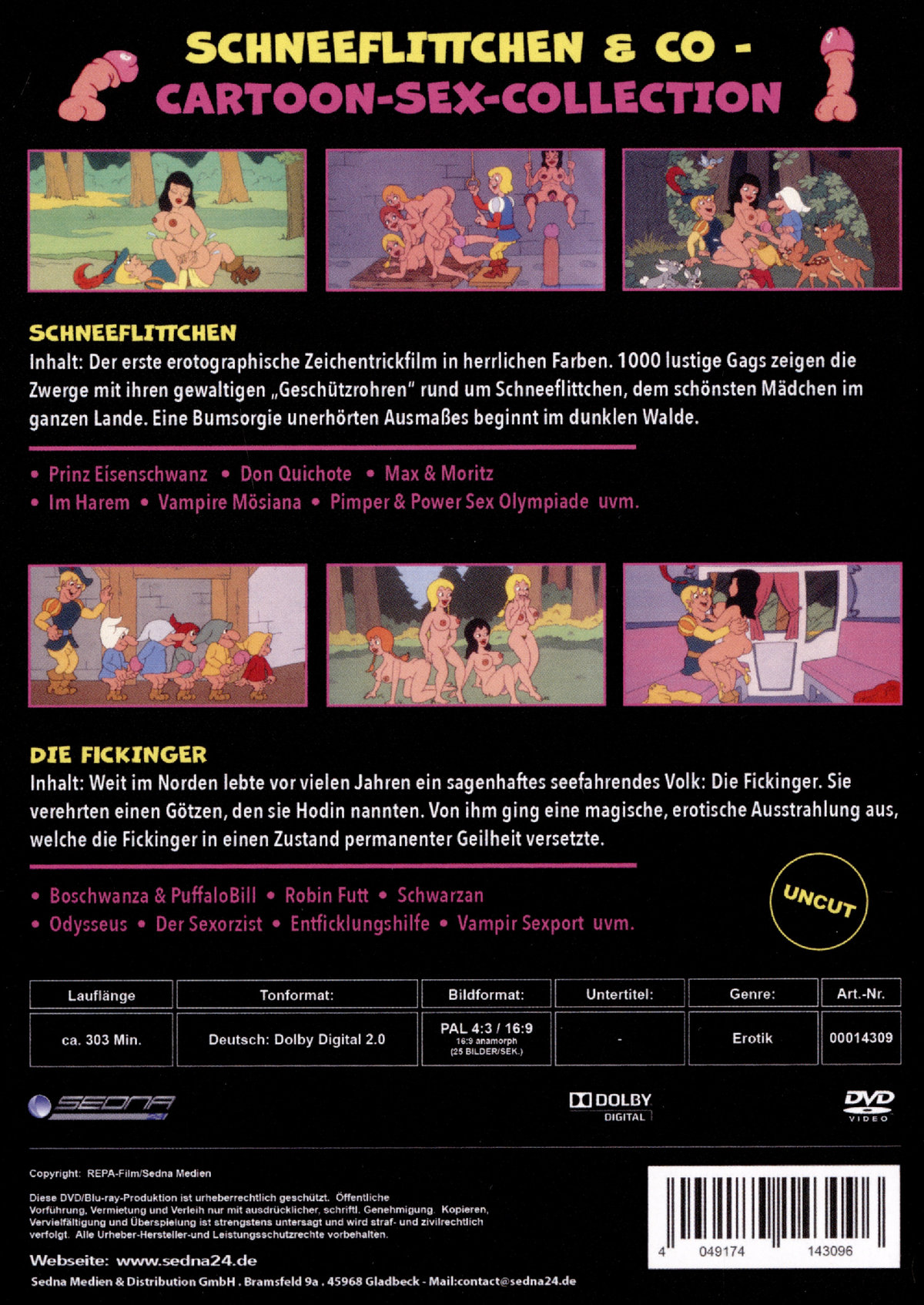 Schneeflittchen & Co - Cartoon-Collection - Uncut Edition  (DVD)