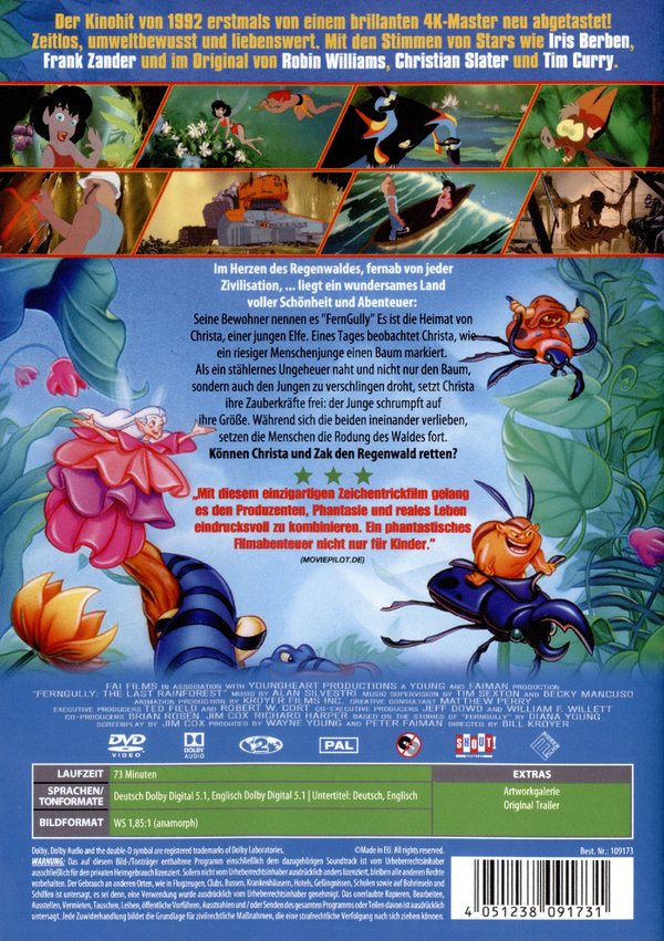Ferngully - Christa und Zaks Abenteuer im Regenwald  (DVD)