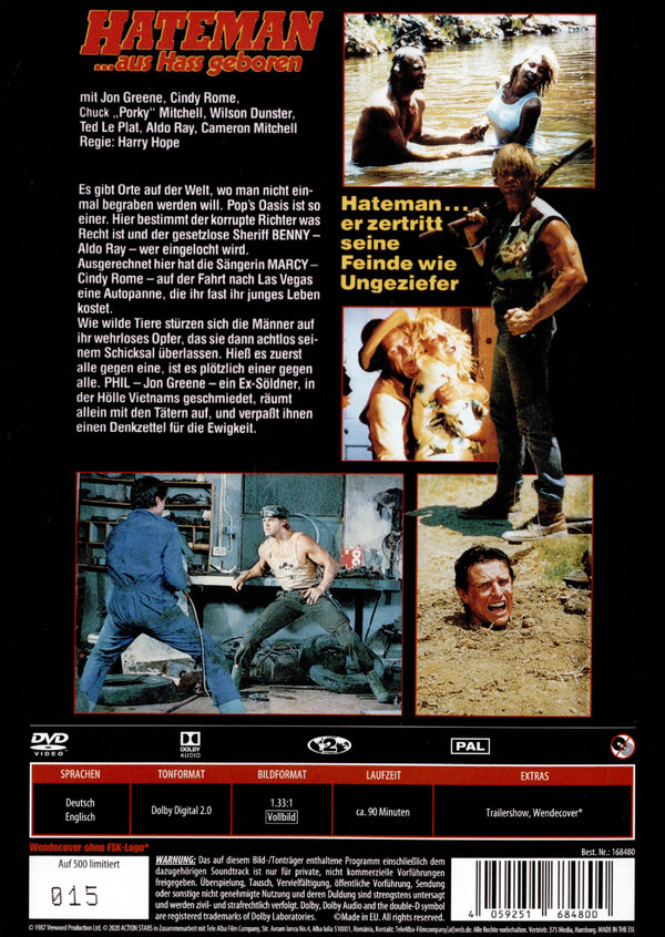 HATEMAN - Aus Hass geboren - UNCUT  (DVD)