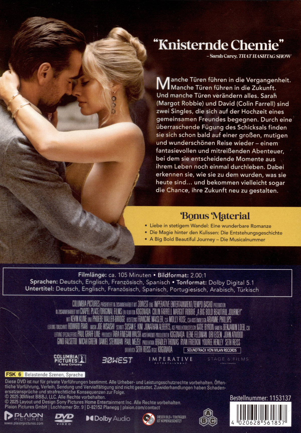 A Big Bold Beautiful Journey  (DVD)