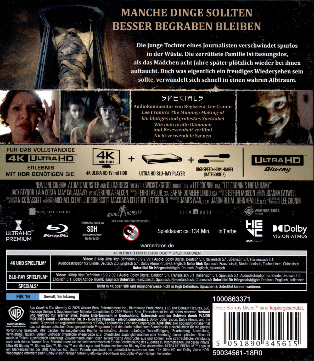 Lee Cronin's The Mummy  (4K Ultra HD+Blu-ray)