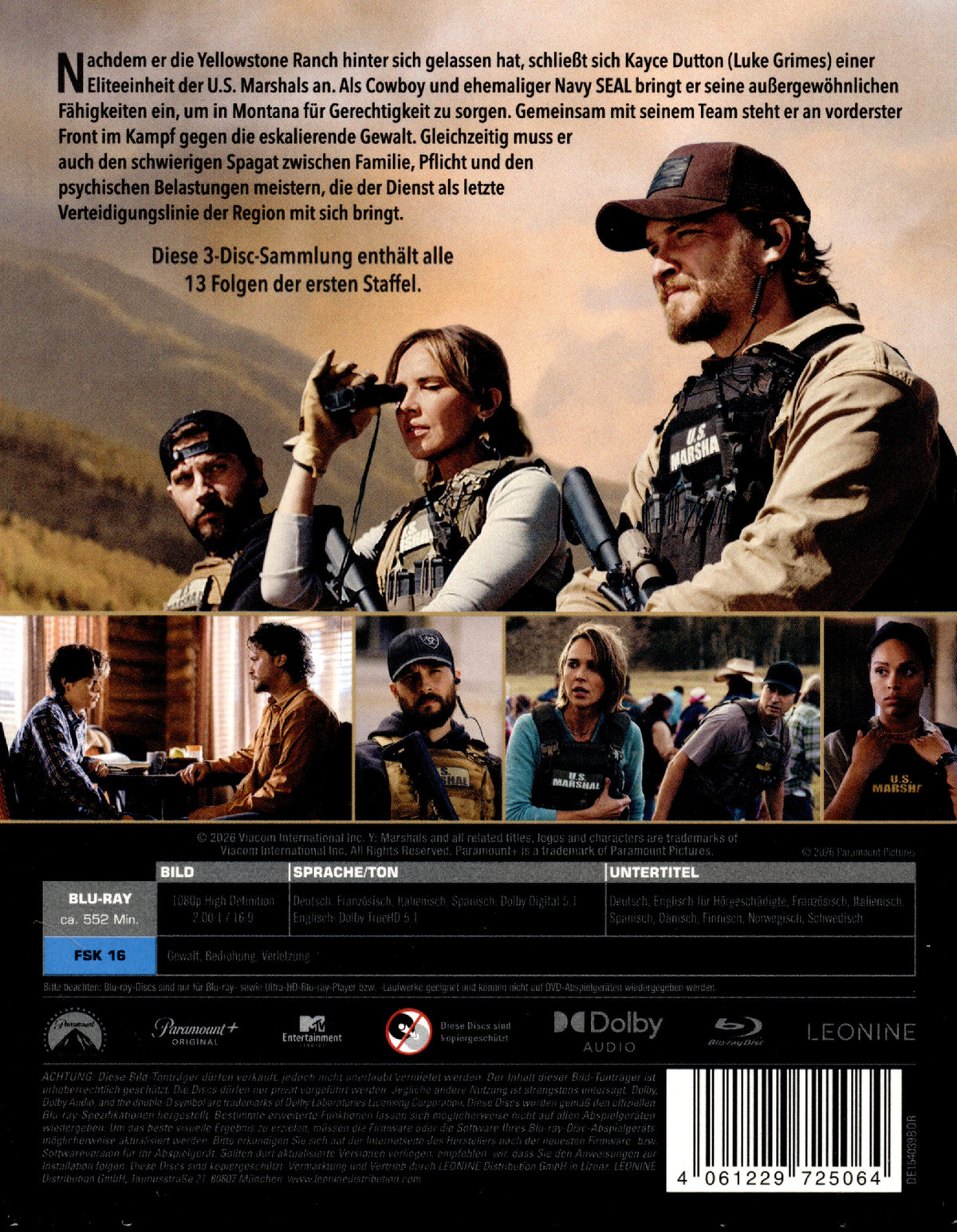 Marshals - A Yellowstone Story - Staffel 1  [3 BRs]  (Blu-ray Disc)