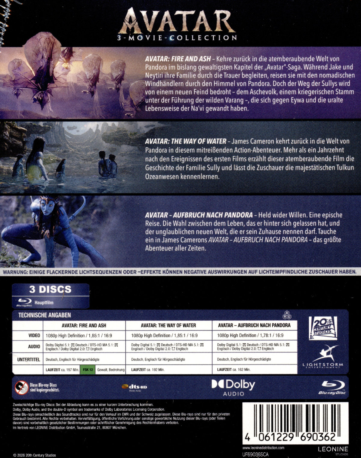 Avatar - 3-Movie Collection  [3 BRs]  (Blu-ray Disc)