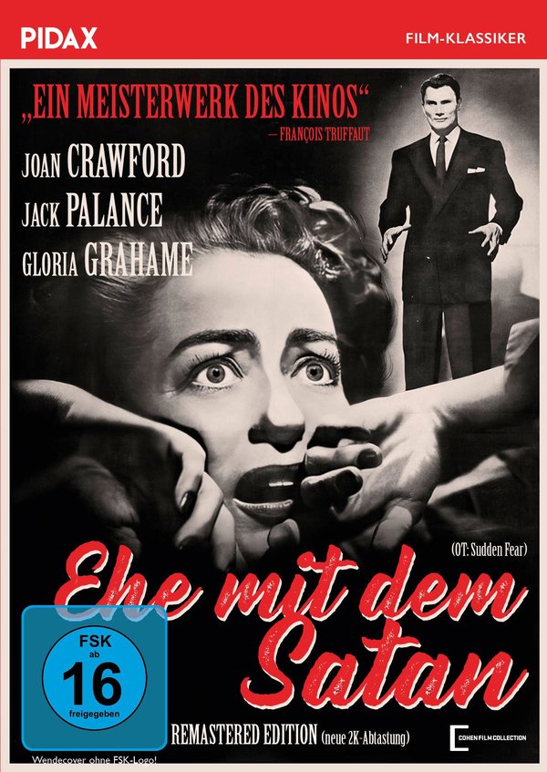Ehe mit dem Satan (Sudden Fear) - Remastered Edition / Film-Noir-Meisterwerk mit Starbesetzung (neue 2K-Abtastung) (Pidax Film-Klassiker)  (DVD)