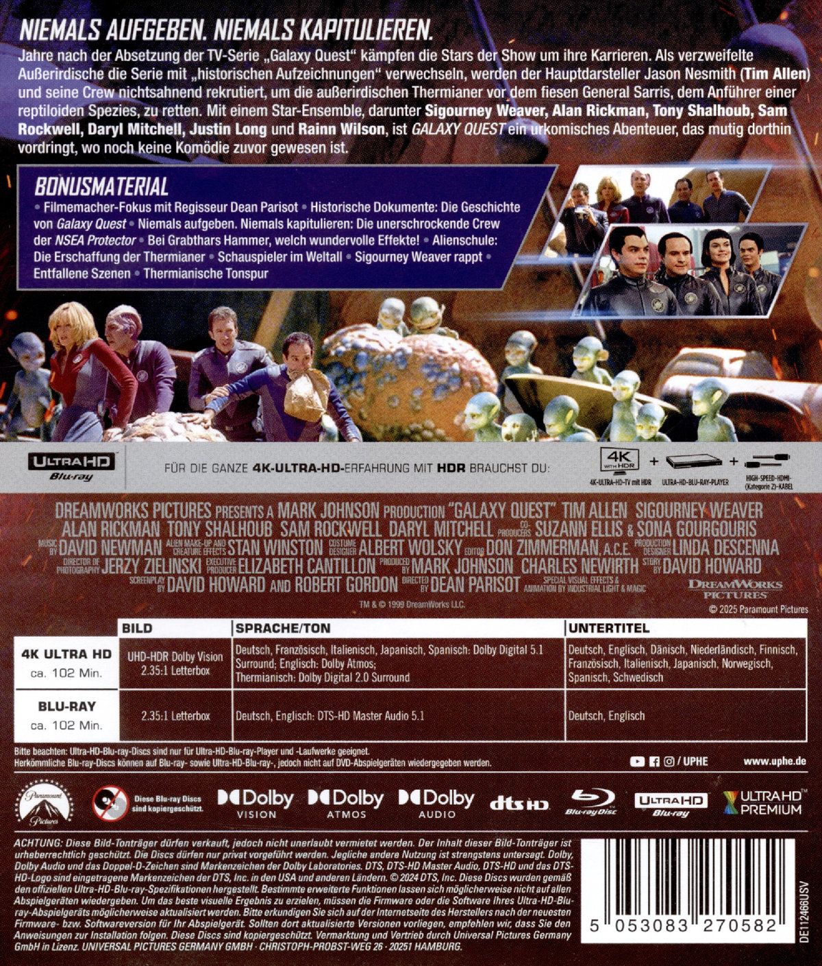 Galaxy Quest - Planlos durchs Weltall  (4K Ultra HD) (+ Blu-ray)