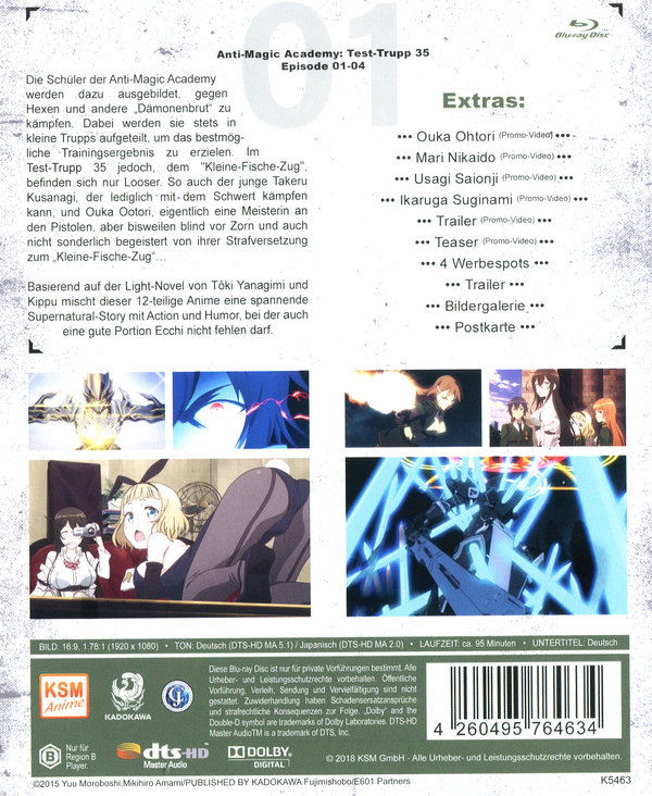 Anti-Magic Academy - Test Trupp 35 Vol.1: Episode 01-4  (Blu-ray Disc)