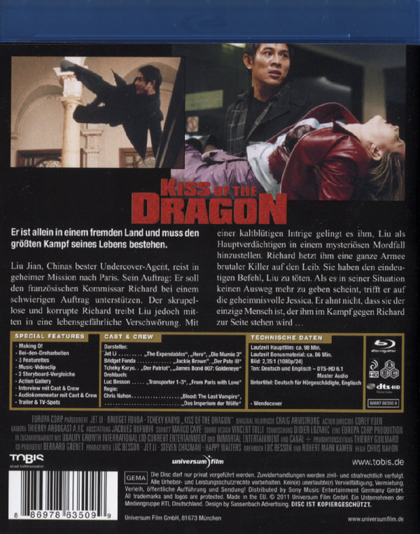Kiss of the Dragon - Extended Cut  (Blu-ray Disc)