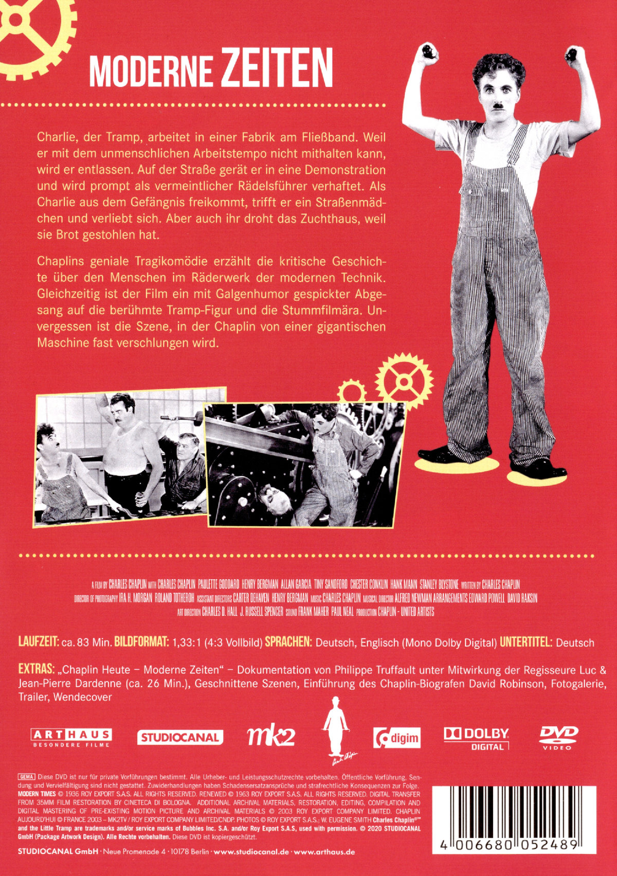 Charlie Chaplin - Moderne Zeiten  (DVD)