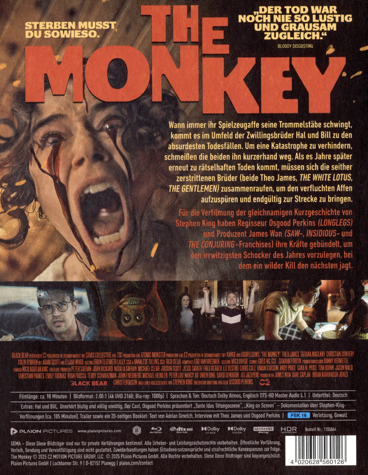 The Monkey - Uncut Mediabook Edition  (4K Ultra HD+blu-ray)