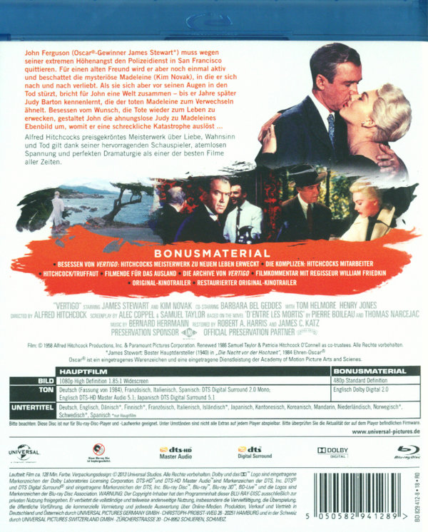 Vertigo - Aus dem Reich der Toten  (Blu-ray Disc)