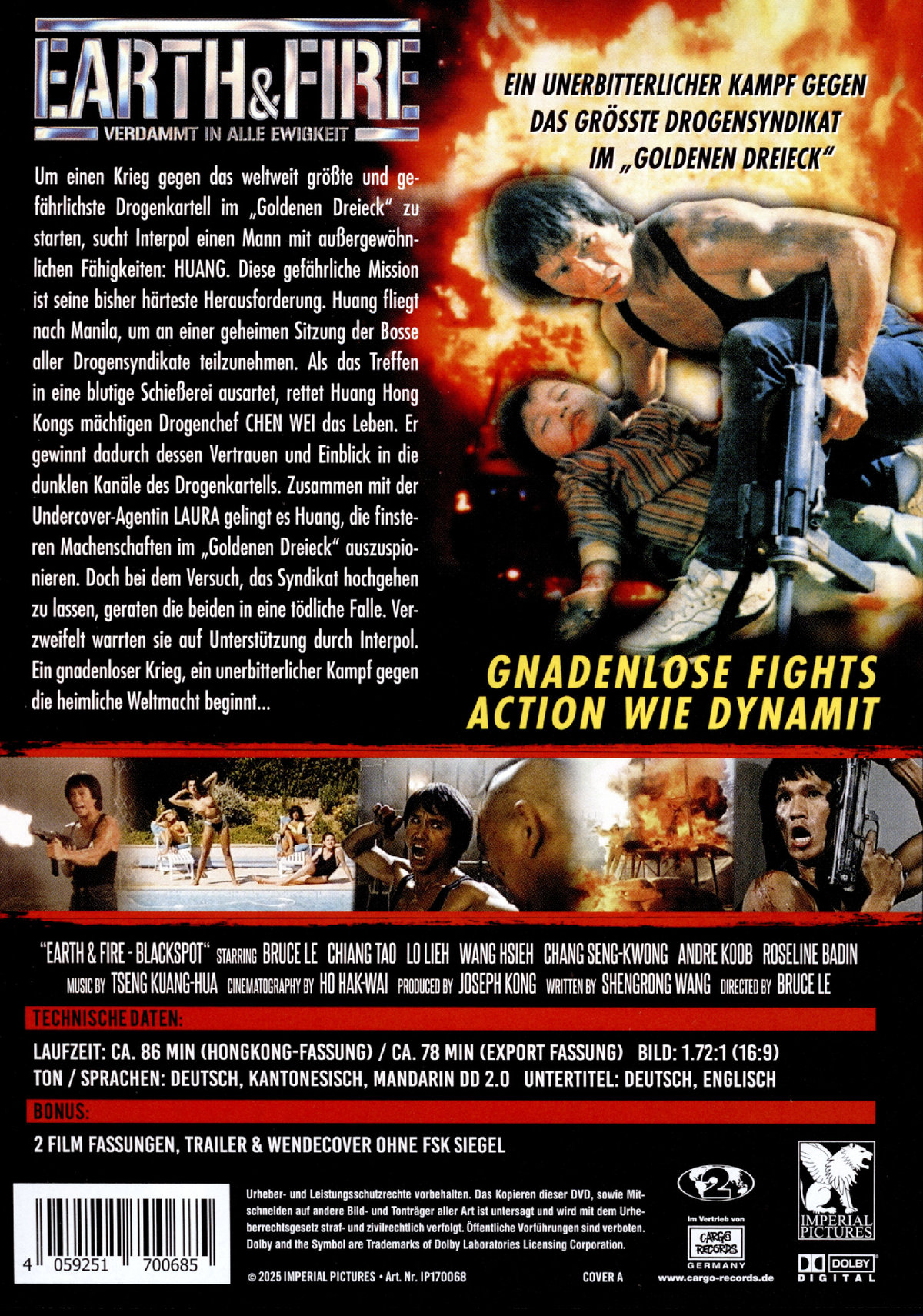 EARTH & FIRE - VERDAMMT IN ALLE EWIGKEIT [BLACK SPOT] - Cover A  (DVD)