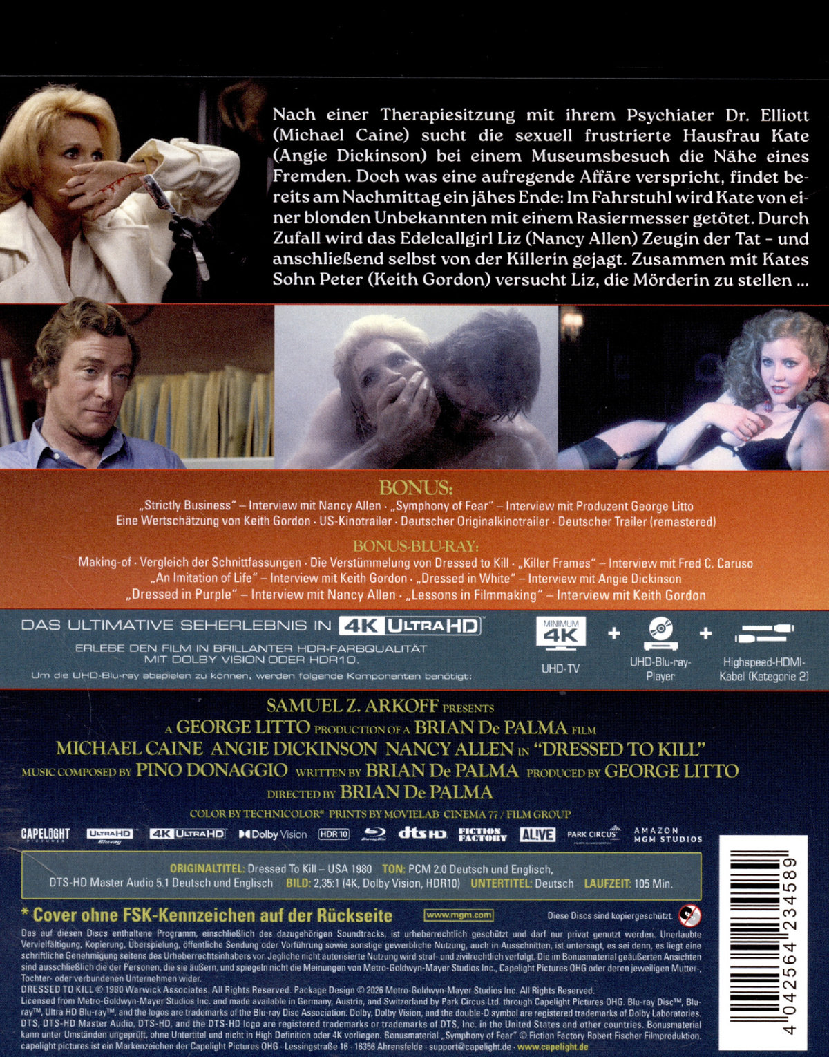 Dressed to Kill - 2-Disc Edition (4K Ultra HD + Blu-ray)