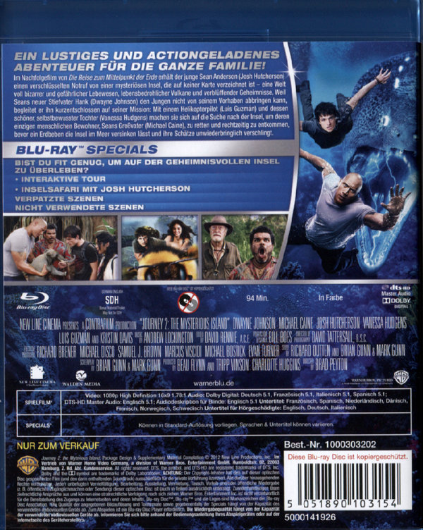 Reise zur geheimnisvollen Insel, Die (blu-ray)