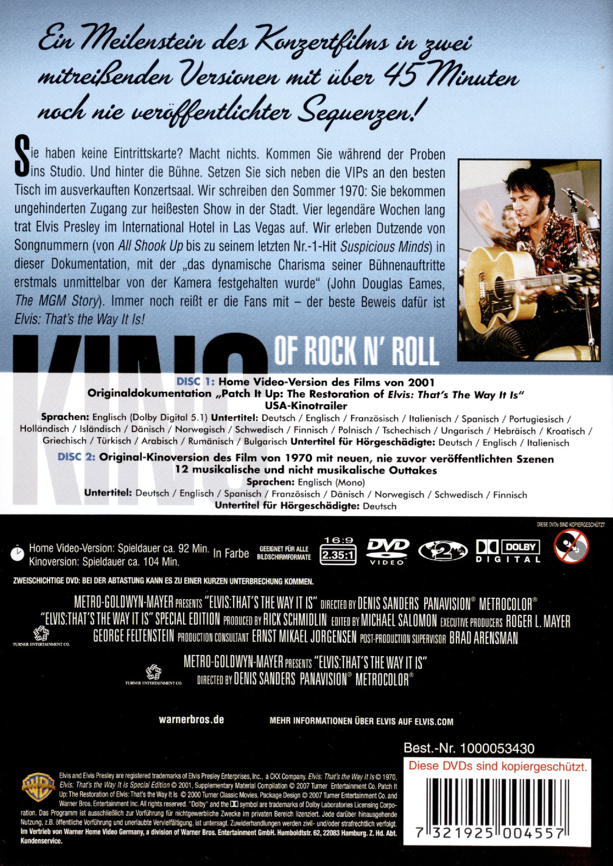 Elvis Presley - That's the Way it is  [SE] [2 DVDs]  (DVD)