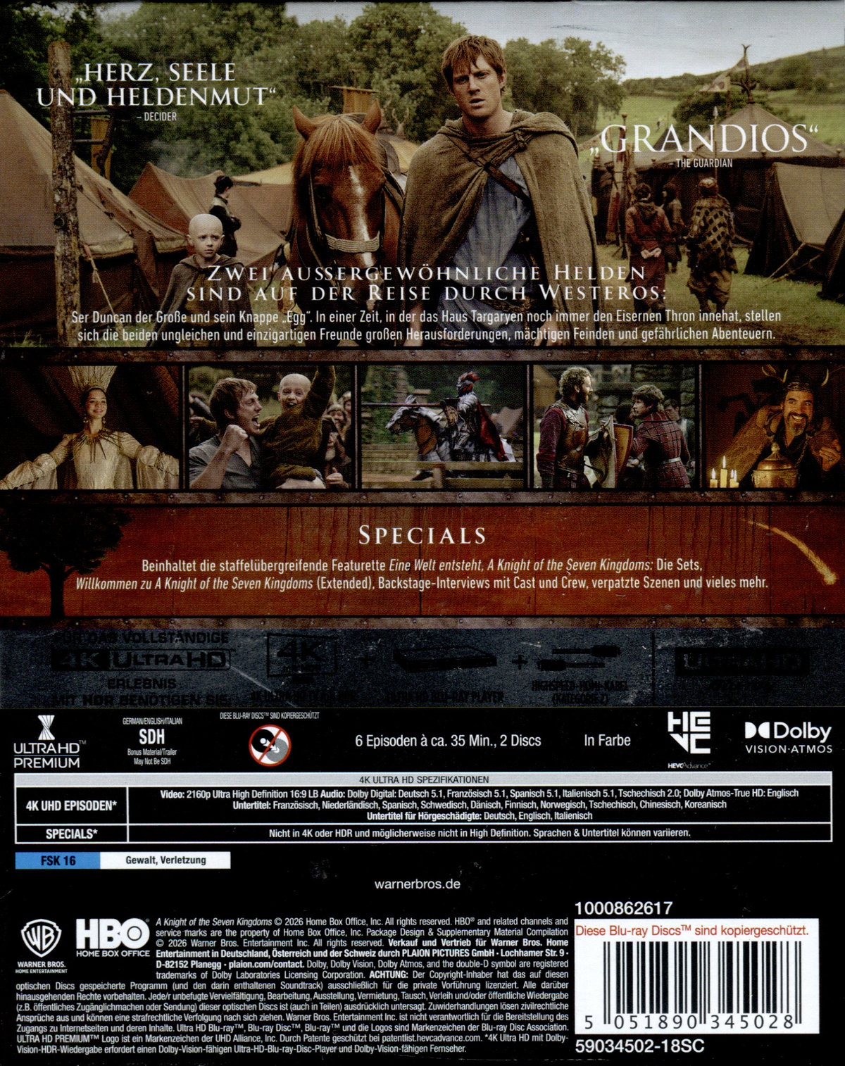 A Knight of the Seven Kingdoms - A Game of Thrones Tale - Staffel 1  (2 4K Ultra HDs)