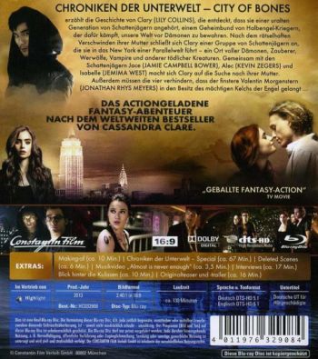 Chroniken der Unterwelt - City of Bones (blu-ray)