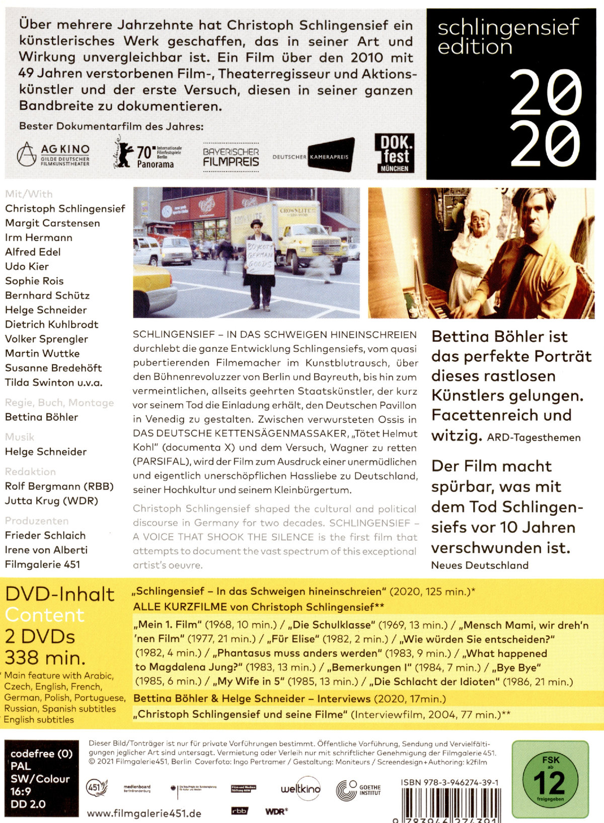 Schlingensief - In das Schweigen hineinschreien (Special Edition mit allen Kurzfilmen und Extras)  [2 DVDs]  (DVD)