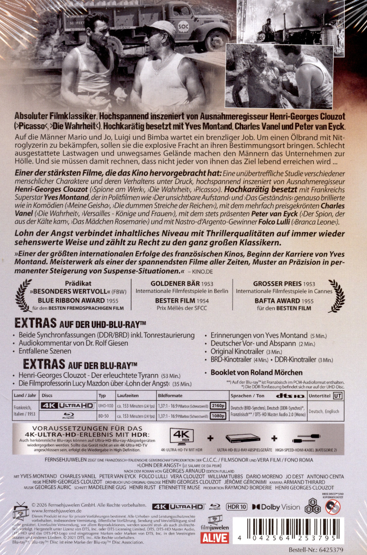 Lohn der Angst - Uncut Mediabook Edition  (4K Ultra HD+blu-ray)