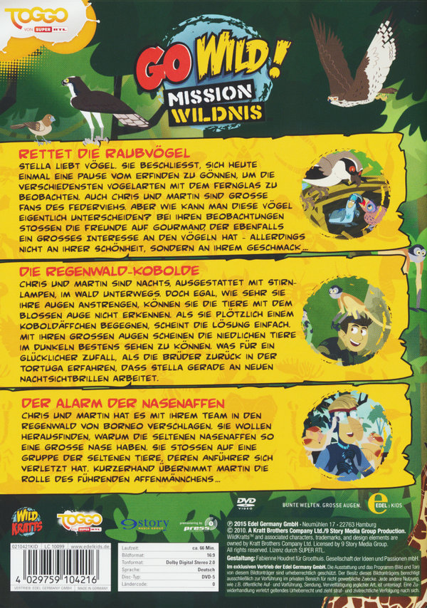Go Wild! - Mission Wildnis - Folge 13: Rettet die Raubvögel  (DVD)