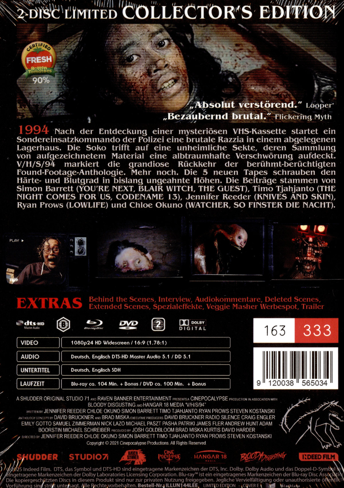 V/H/S/94 - VHS 94 - Uncut Mediabook Edition  (DVD+blu-ray) (E)