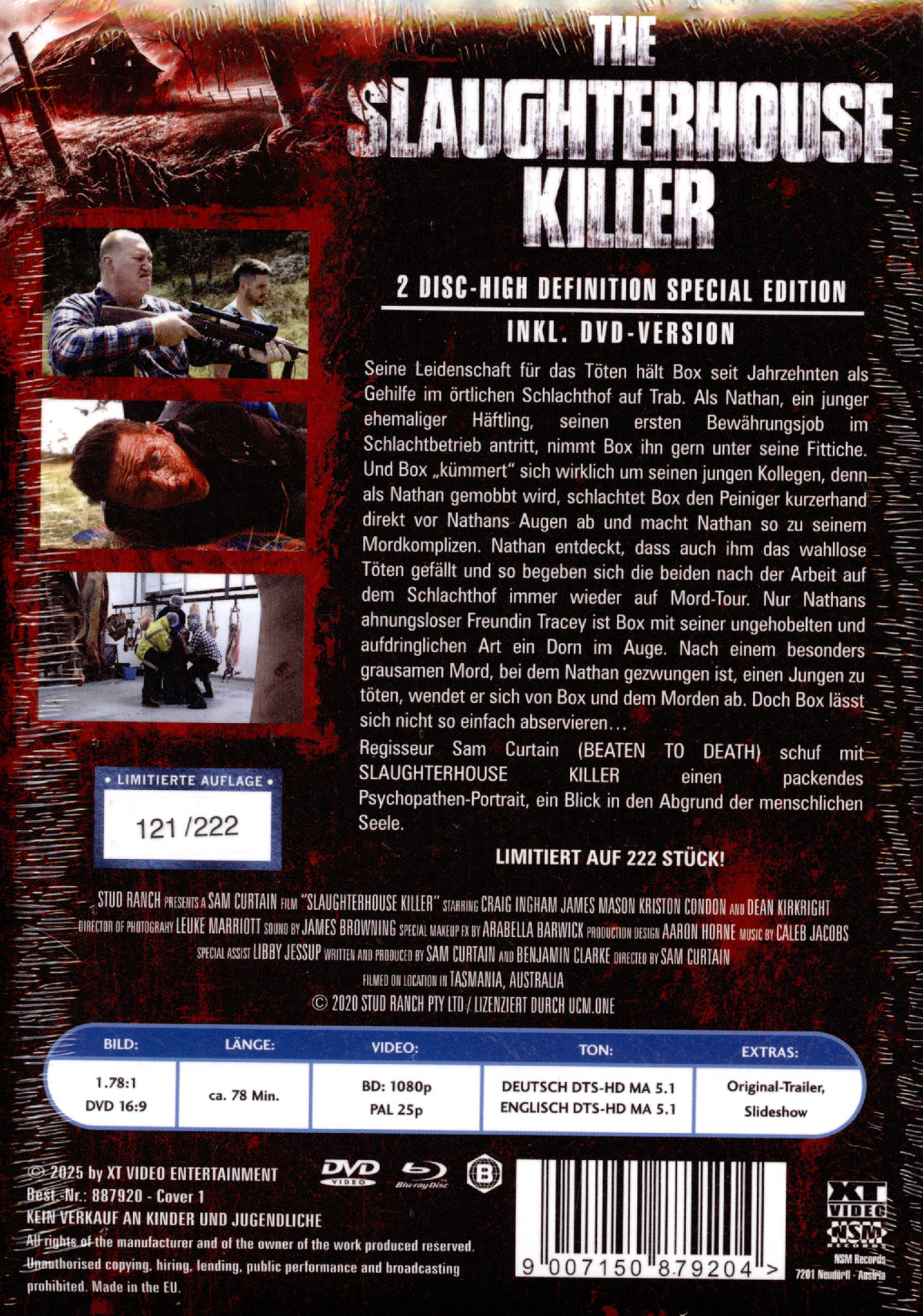 The Slaughterhouse Killer - Uncut Mediabook Edition  (DVD+blu-ray) (1)
