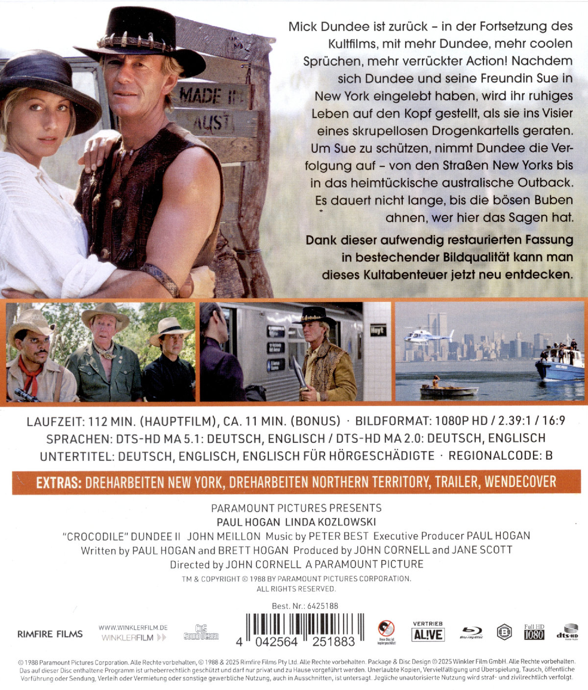 Crocodile Dundee 2  (blu-ray)