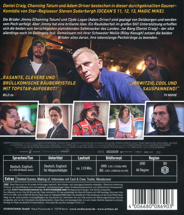 Logan Lucky  (4K Ultra HD) (+ Blu-ray)