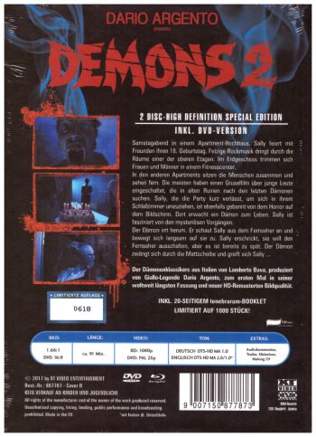 Demons 2 - Dämonen 1 - Uncut Mediabook Edition (DVD+blu-ray) (B)