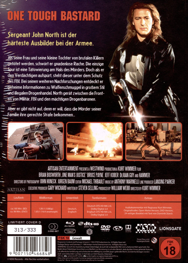One Touch Bastard - Uncut Mediabook Edition (DVD+blu-ray) (D)