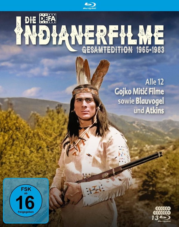 Die DEFA-Indianerfilme Gesamtedition: Alle 12 Gojko Mitic Filme + Blauvogel + Atkins (DEFA Filmjuwelen)  [13 BRs]  (Blu-ray Disc)