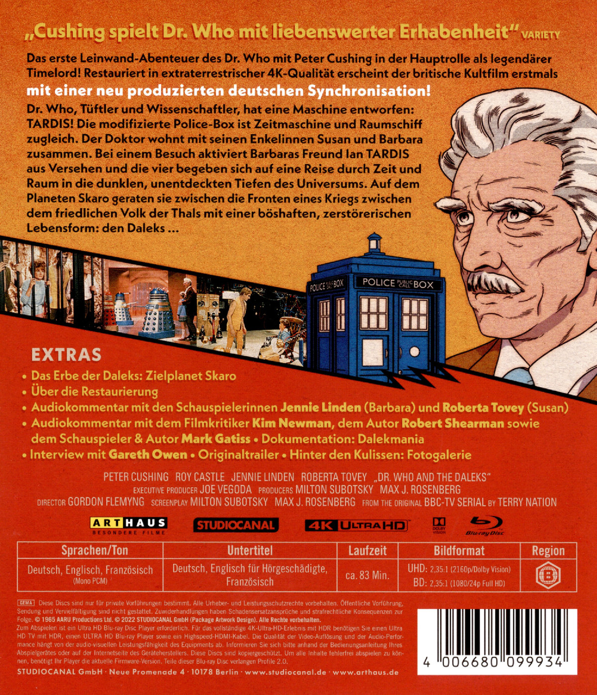 Dr. Who und die Daleks  (+ Blu-ray)  (Blu-ray 4K Ultra HD)