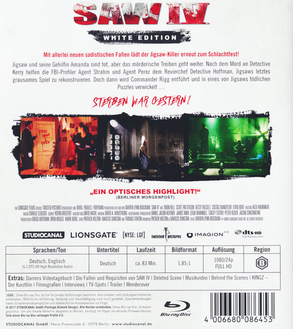 Saw IV - White Edition  (Blu-ray Disc)