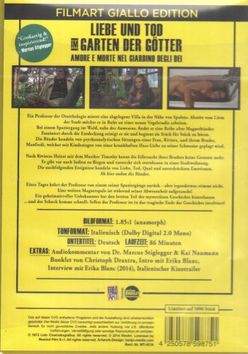 Liebe und Tod im Garten der Götter (OmU) - Giallo Edition  (DVD)