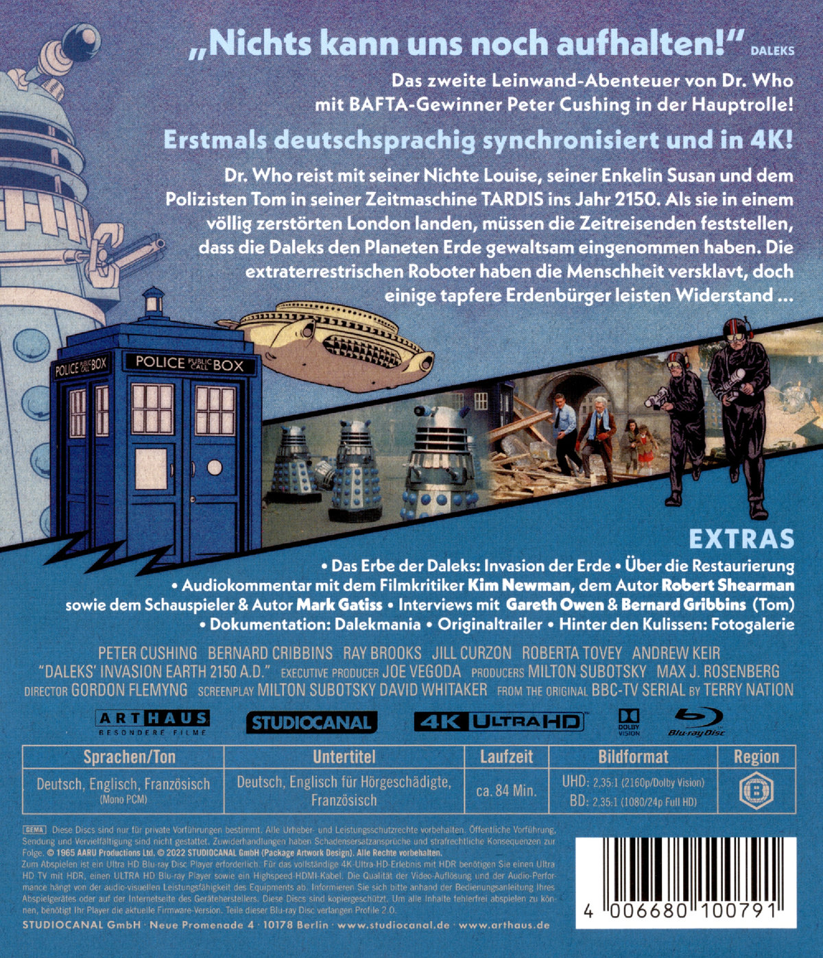 Dr. Who: Die Invasion der Daleks auf der Erde 2150 n. Chr.  (+ Blu-ray)  (Blu-ray 4K Ultra HD)