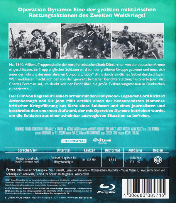 Dunkirk - Die Schlacht von Dünkirchen  (Blu-ray Disc)