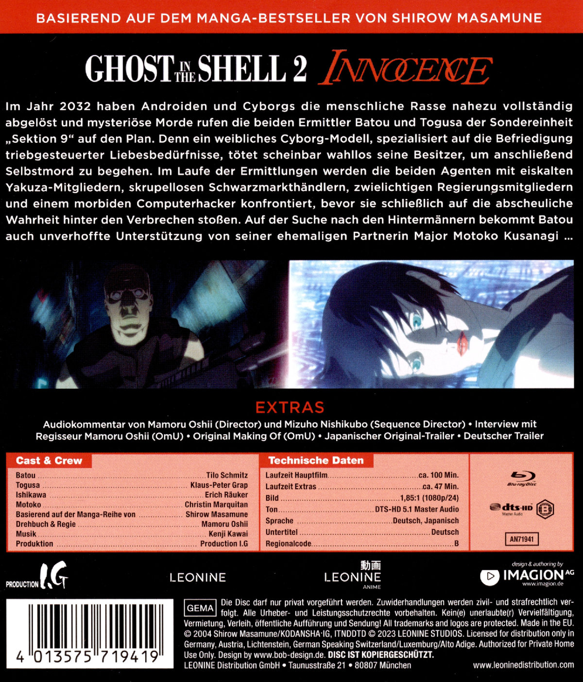 Ghost in the Shell 2 - Innocence (blu-ray)