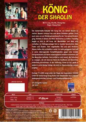 König der Shaolin - Shaw Brothers - Uncut Mediabook Edition (DVD+blu-ray) (D)