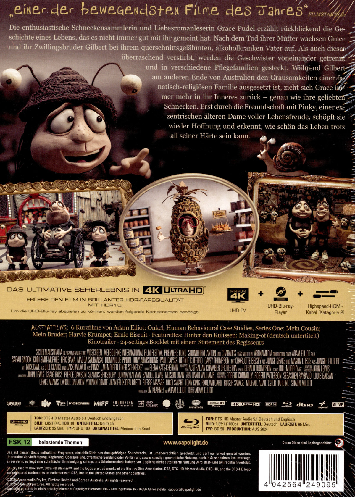 Memoiren einer Schnecke - Limited Mediabook Edition  (4K Ultra HD+Blu-ray)